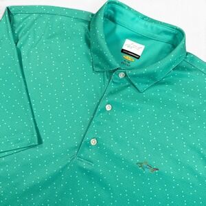 GREG NORMAN Play Dry Golf Polo Shirt Mens XL Green Performance Athletic